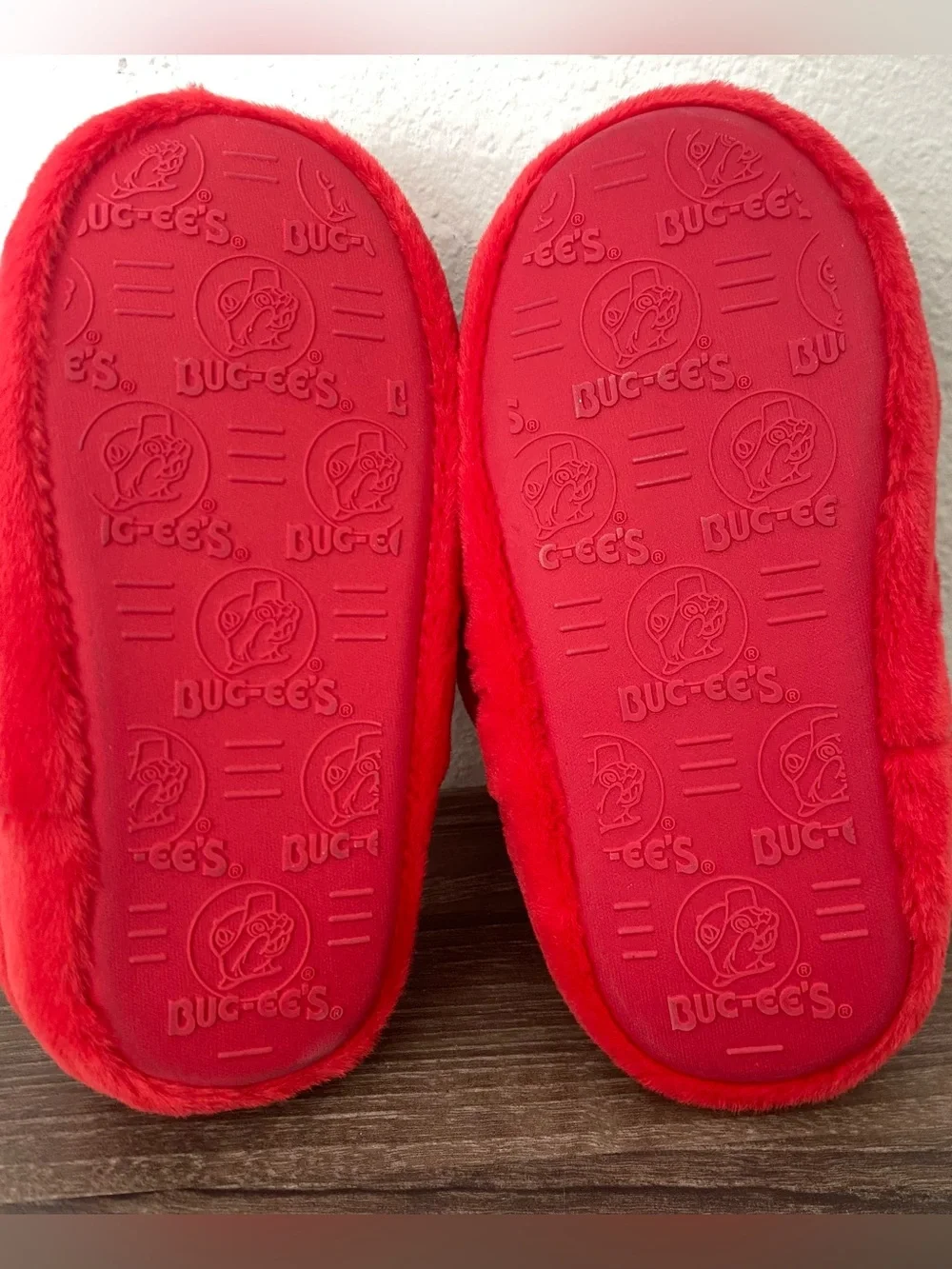 Buc-ee's Kids Beaver Animal Face 3D Slippers Size  Large (9-10) Red